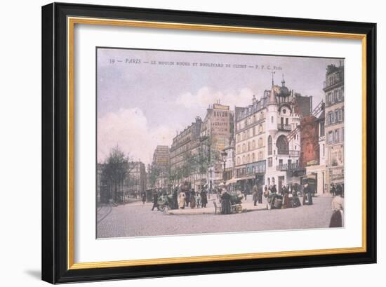 1905 Carte Postal Moulin Rouge-null-Framed Giclee Print