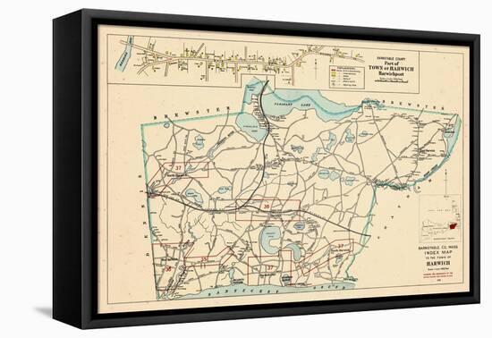 1905, Harwich Town - Harwichport, Harwich Town Index Map, Massachusetts, United States-null-Framed Premier Image Canvas