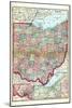 1905, Ohio State Map, Ohio, United States-null-Mounted Giclee Print