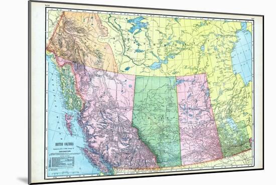 1906, Canada, Alaska, Alberta, British Columbia, Saskatchewan, North America, British Columbia-null-Mounted Giclee Print