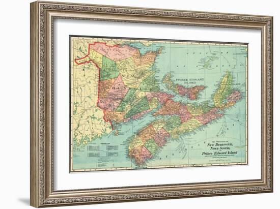 1906, Canada, New Brunswick, Nova Scotia, Prince Edward Island, North America, New Brunswick-null-Framed Premium Giclee Print