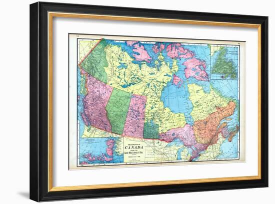 1906, Canada, North America, Dominion of Canada, Artic Regions, Franklin District, Newfoundland-null-Framed Premium Giclee Print
