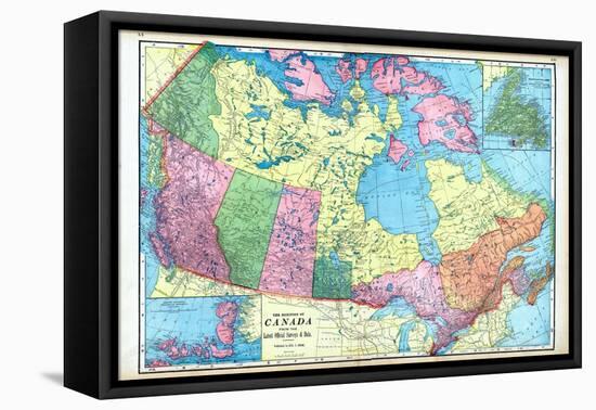 1906, Canada, North America, Dominion of Canada, Artic Regions, Franklin District, Newfoundland-null-Framed Premier Image Canvas