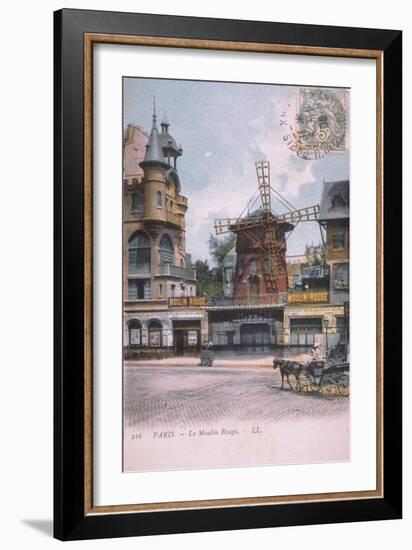 1906 carte postale Moulin Rouge-null-Framed Giclee Print