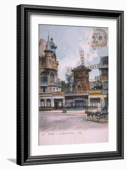 1906 carte postale Moulin Rouge-null-Framed Giclee Print