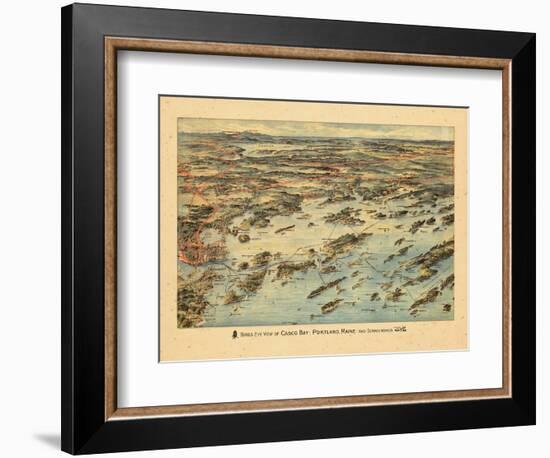 1906, Casco Bay, Portland, Maine-null-Framed Giclee Print