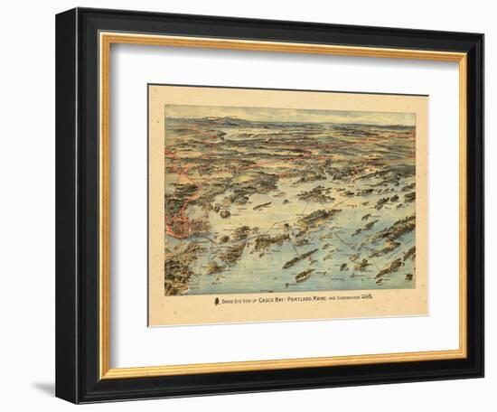 1906, Casco Bay, Portland, Maine-null-Framed Giclee Print