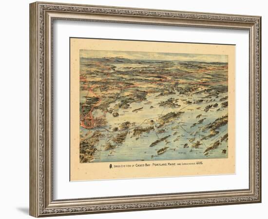 1906, Casco Bay, Portland, Maine-null-Framed Giclee Print