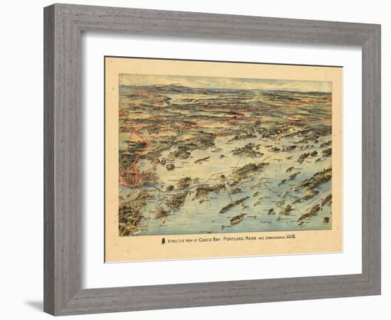 1906, Casco Bay, Portland, Maine-null-Framed Giclee Print