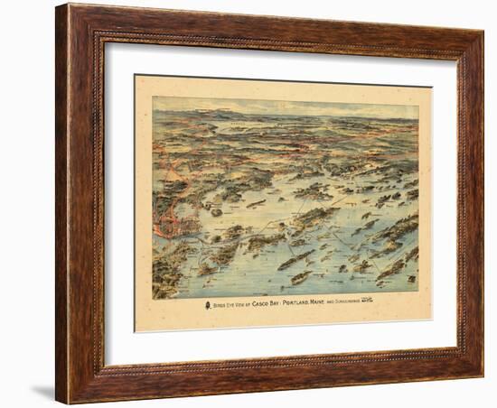 1906, Casco Bay, Portland, Maine-null-Framed Giclee Print