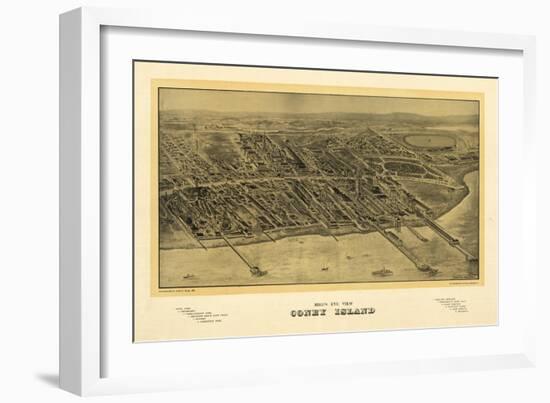 1906 Coney Island Map-N. Harbick-Framed Art Print