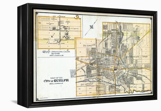 1906, Guelph City, Ontario Agricultural College and Vicinity, Canada-null-Framed Premier Image Canvas