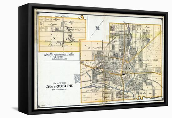 1906, Guelph City, Ontario Agricultural College and Vicinity, Canada-null-Framed Premier Image Canvas