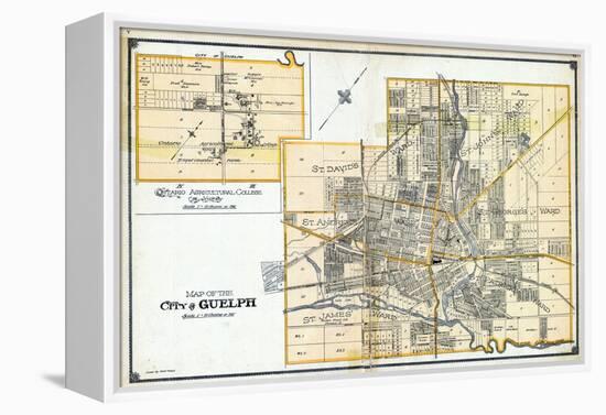 1906, Guelph City, Ontario Agricultural College and Vicinity, Canada-null-Framed Premier Image Canvas