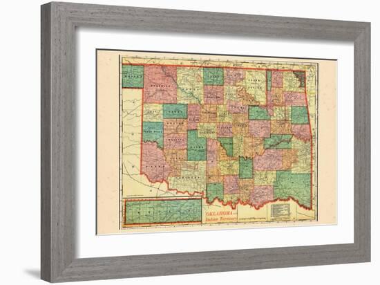 1907, Oklahoma and Indian Territory, Oklahoma, United States-null-Framed Giclee Print