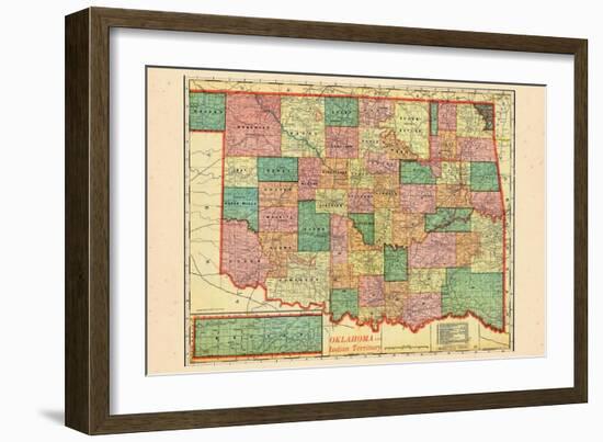 1907, Oklahoma and Indian Territory, Oklahoma, United States-null-Framed Giclee Print