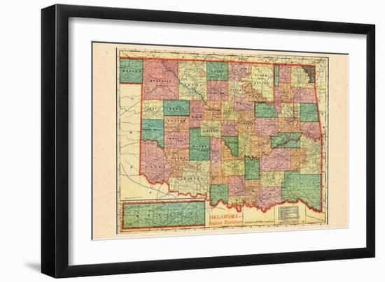 1907, Oklahoma and Indian Territory, Oklahoma, United States-null-Framed Giclee Print