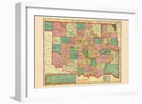 1907, Oklahoma and Indian Territory, Oklahoma, United States-null-Framed Giclee Print