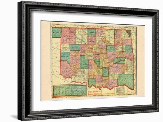 1907, Oklahoma and Indian Territory, Oklahoma, United States-null-Framed Giclee Print