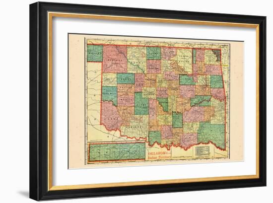 1907, Oklahoma and Indian Territory, Oklahoma, United States-null-Framed Giclee Print