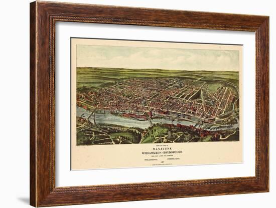 1907, Philadelphia Manayunk - Bird`s Eye View, Pennsylvania, United States-null-Framed Giclee Print