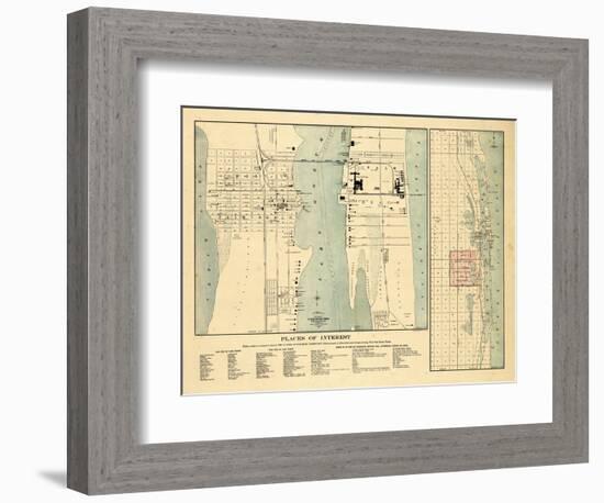 1907, West Palm Beach, Lake Worth and Palm Beach, Florida 1907, Florida, United States-null-Framed Giclee Print