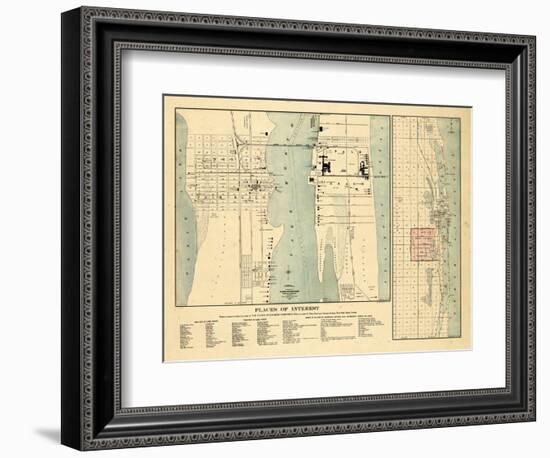 1907, West Palm Beach, Lake Worth and Palm Beach, Florida 1907, Florida, United States-null-Framed Giclee Print