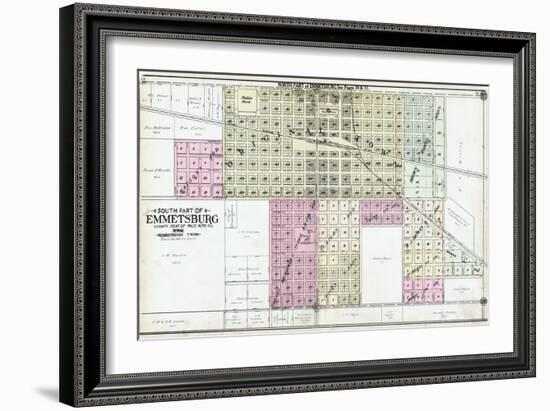 1908, Emmetsburg - South, Iowa, United States-null-Framed Giclee Print