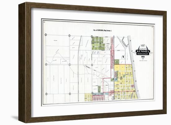 1908, Kenosha City, Wisconsin, United States-null-Framed Giclee Print