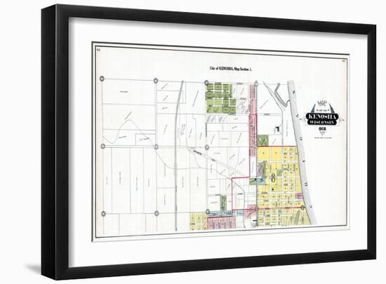 1908, Kenosha City, Wisconsin, United States-null-Framed Giclee Print