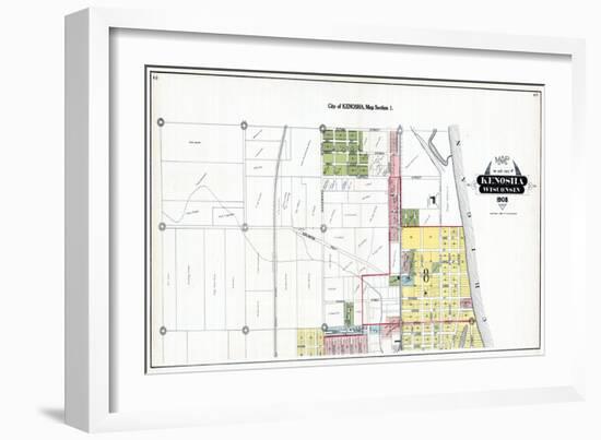 1908, Kenosha City, Wisconsin, United States-null-Framed Giclee Print