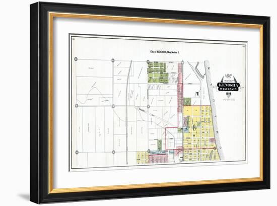 1908, Kenosha City, Wisconsin, United States-null-Framed Giclee Print