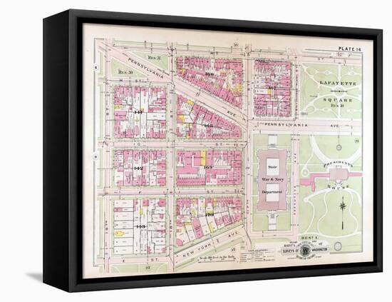 1909, Plate 16, White House, District of Columbia, United States-null-Framed Premier Image Canvas