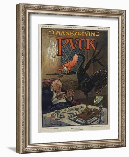 1909 Political Cartoon About the Income Tax, Which Came True in 1913-null-Framed Art Print