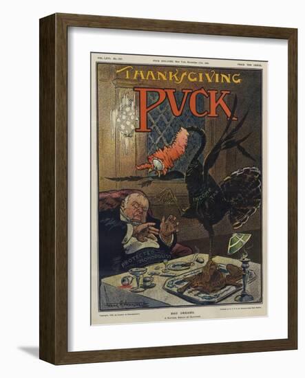 1909 Political Cartoon About the Income Tax, Which Came True in 1913-null-Framed Art Print