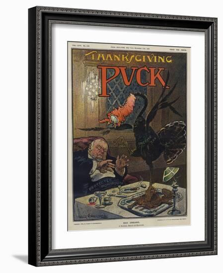 1909 Political Cartoon About the Income Tax, Which Came True in 1913-null-Framed Art Print