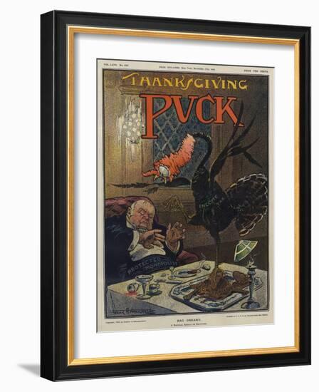 1909 Political Cartoon About the Income Tax, Which Came True in 1913-null-Framed Art Print