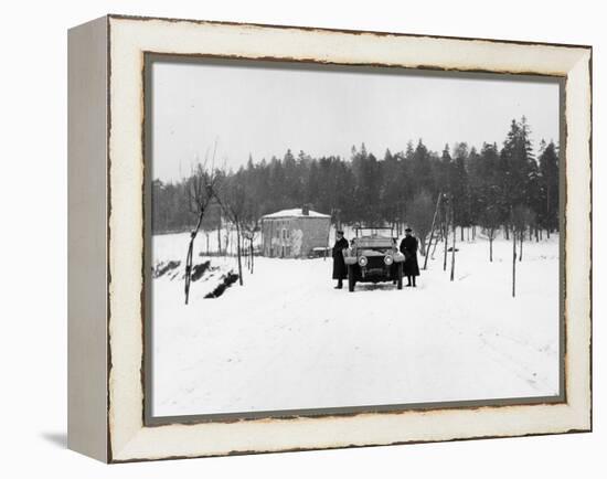1909 Rolls-Royce Silver Ghost in Snow, France, C1909-null-Framed Premier Image Canvas
