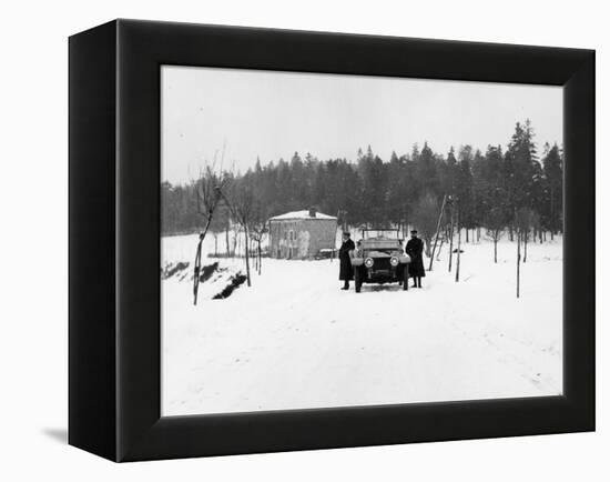 1909 Rolls-Royce Silver Ghost in Snow, France, C1909-null-Framed Premier Image Canvas