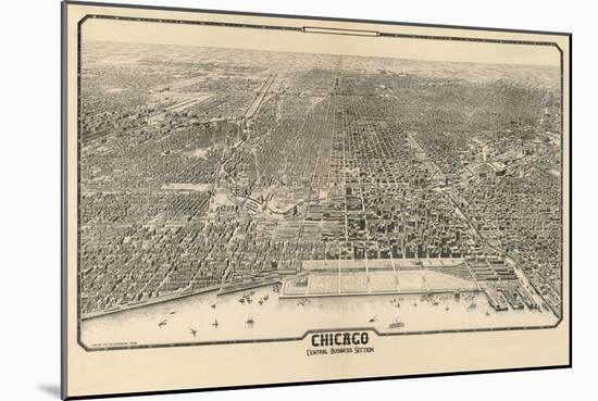 1910 Chicago Map-N^ Harbick-Mounted Art Print