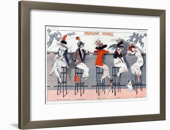 1910s France La Vie Parisienne Magazine Plate-null-Framed Giclee Print