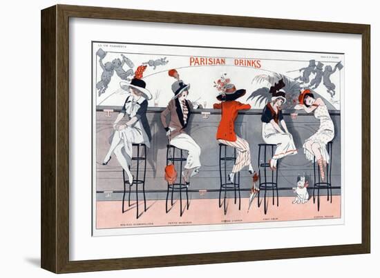 1910s France La Vie Parisienne Magazine Plate-null-Framed Giclee Print