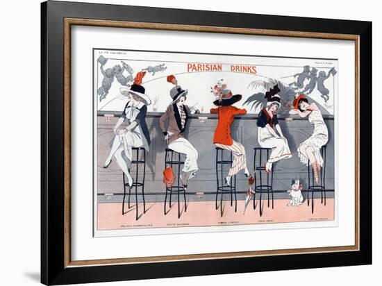 1910s France La Vie Parisienne Magazine Plate-null-Framed Giclee Print