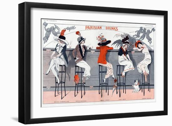 1910s France La Vie Parisienne Magazine Plate-null-Framed Giclee Print