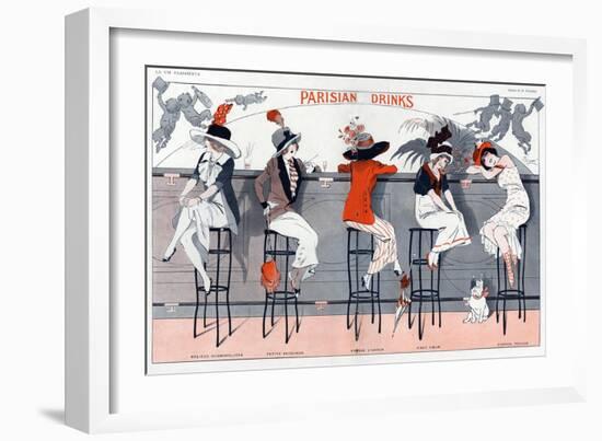1910s France La Vie Parisienne Magazine Plate-null-Framed Giclee Print