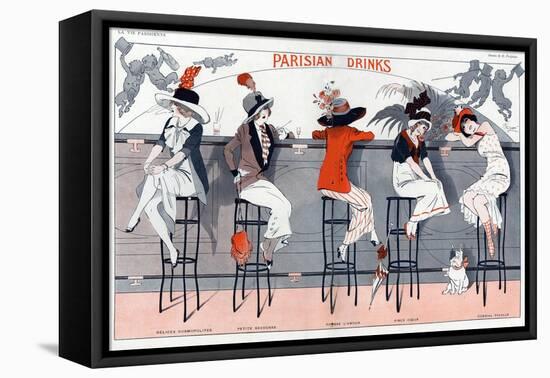 1910s France La Vie Parisienne Magazine Plate-null-Framed Premier Image Canvas