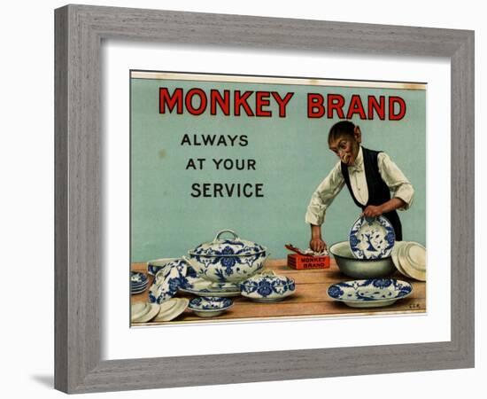 1910s UK Monkey Brand Magazine Advertisement-null-Framed Giclee Print