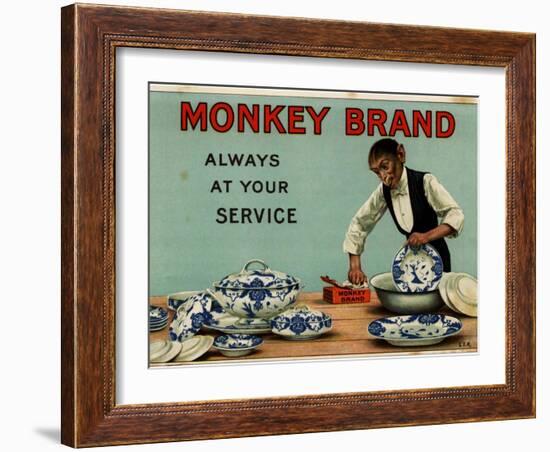 1910s UK Monkey Brand Magazine Advertisement-null-Framed Giclee Print