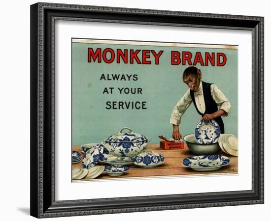 1910s UK Monkey Brand Magazine Advertisement-null-Framed Giclee Print