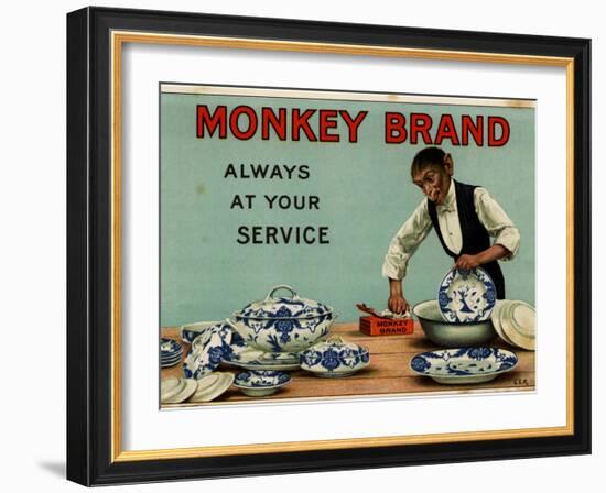 1910s UK Monkey Brand Magazine Advertisement-null-Framed Giclee Print